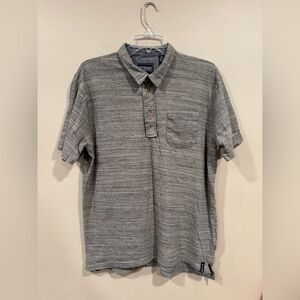 PX Premium Xpression Men’s Gray Stripe Short Sleeve Top Polo Shirt Size L